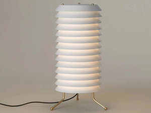 MAIJA - LED floor lamp with dimmer with metallic lampshade _ Santa & Cole